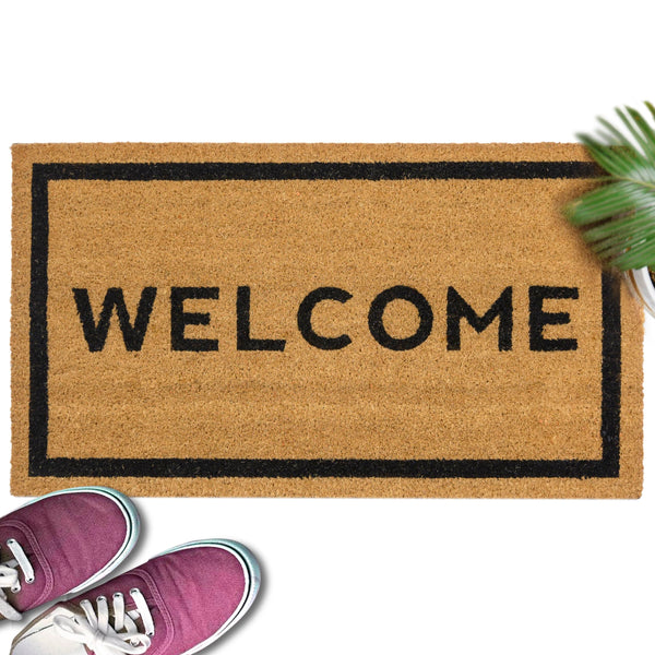 MAINEVENT Welcome-themed coir outdoor mats