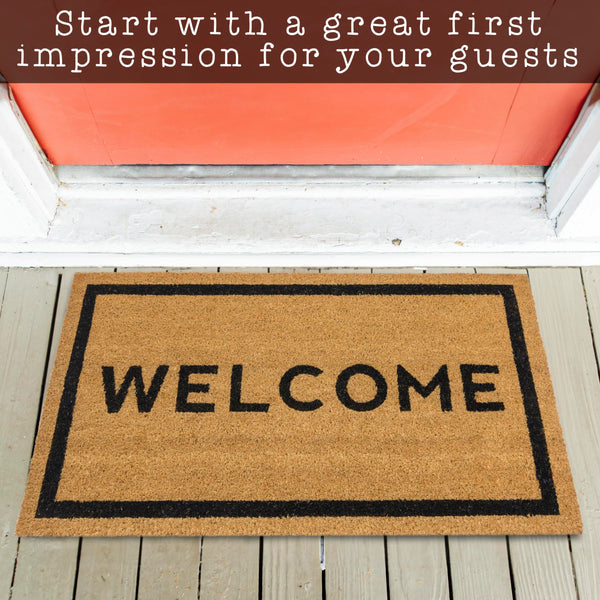 MAINEVENT Welcome-themed coir outdoor mats