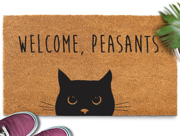 MAINEVENT cat-lover themed coir doormats funny