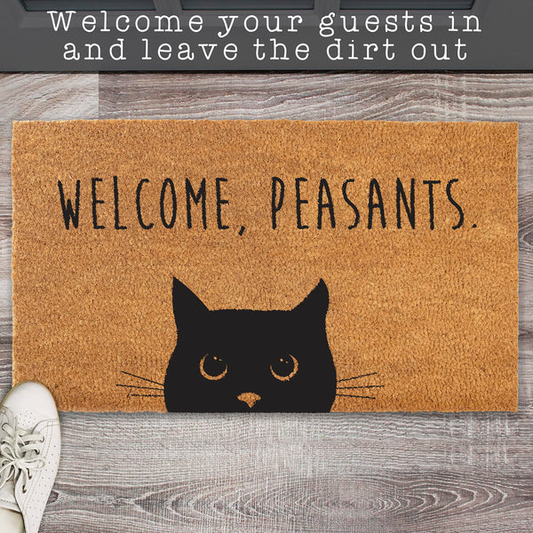 MAINEVENT cat-lover themed coir doormats funny