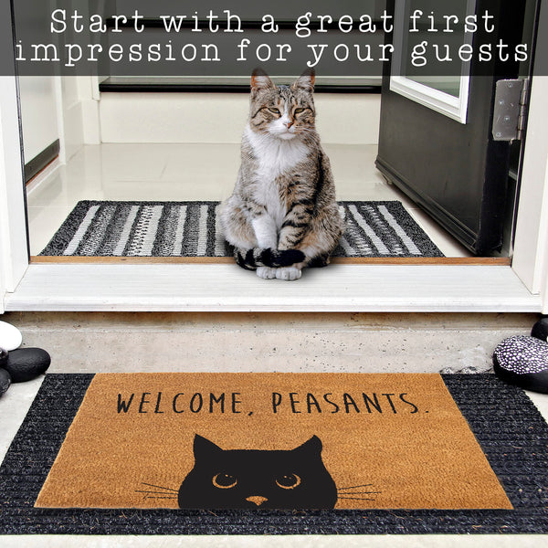 MAINEVENT cat-lover themed coir doormats funny