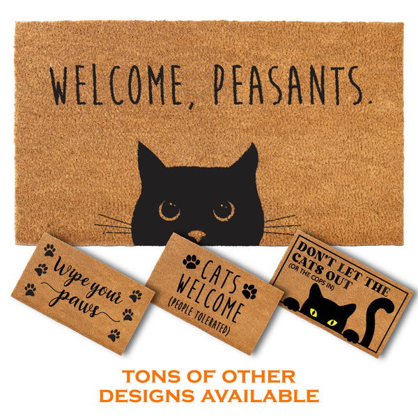 MAINEVENT cat-lover themed coir doormats funny