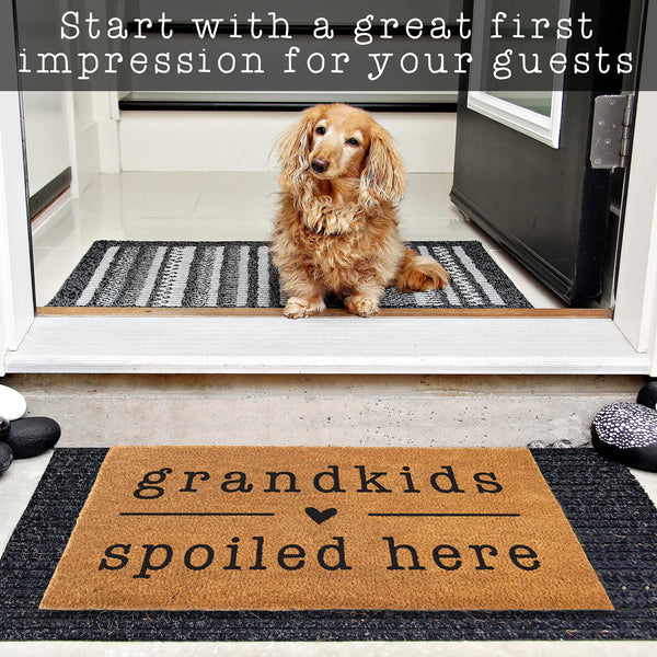 MAINEVENT grandkids spoiled here coir outdoor mat 
