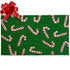 candy cane green coir door mat rug 