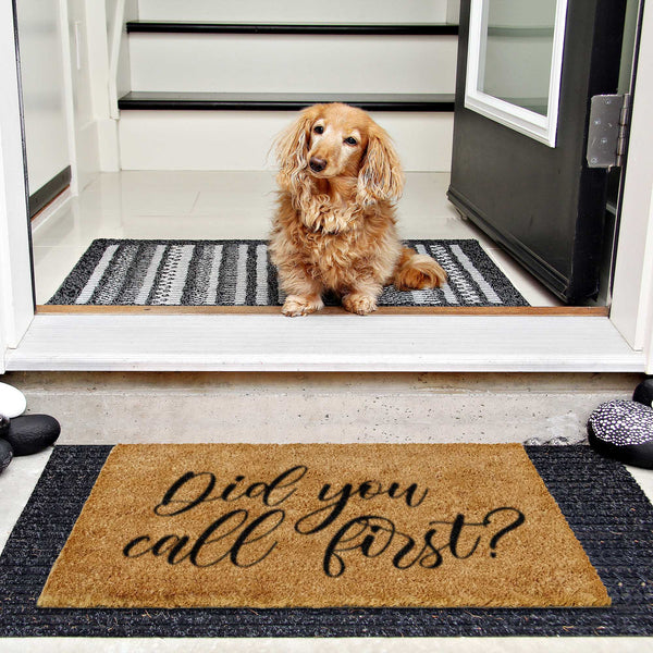 did you call first doormat 30x17 inch funny welcome mat