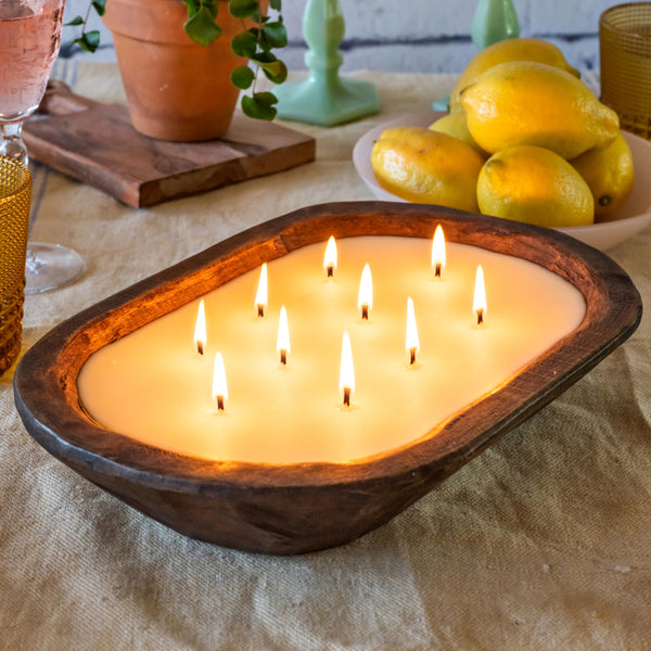 Wooden Dough Bowls, Wooden Dough Bowl Soy Candle, Wooden Candle Bowl, Prayer Dough Bowl, Wooden Dough Bowl Candle Boat