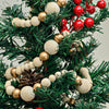 MAINEVENT 2"x48" Holiday Christmas Wood Bead Strands Garlands