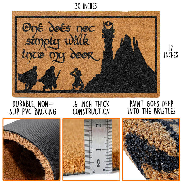 One Does Not Simply Walk to My Door Mat 30x17 Inch