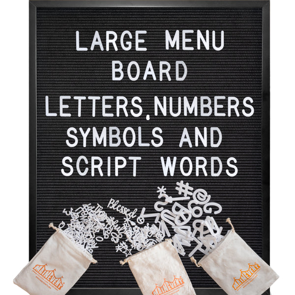 Large Letter Board 24x30 and 32x40 Inch Felt Menu Board
