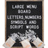 Large Letter Board 24x30 and 32x40 Inch Felt Menu Board