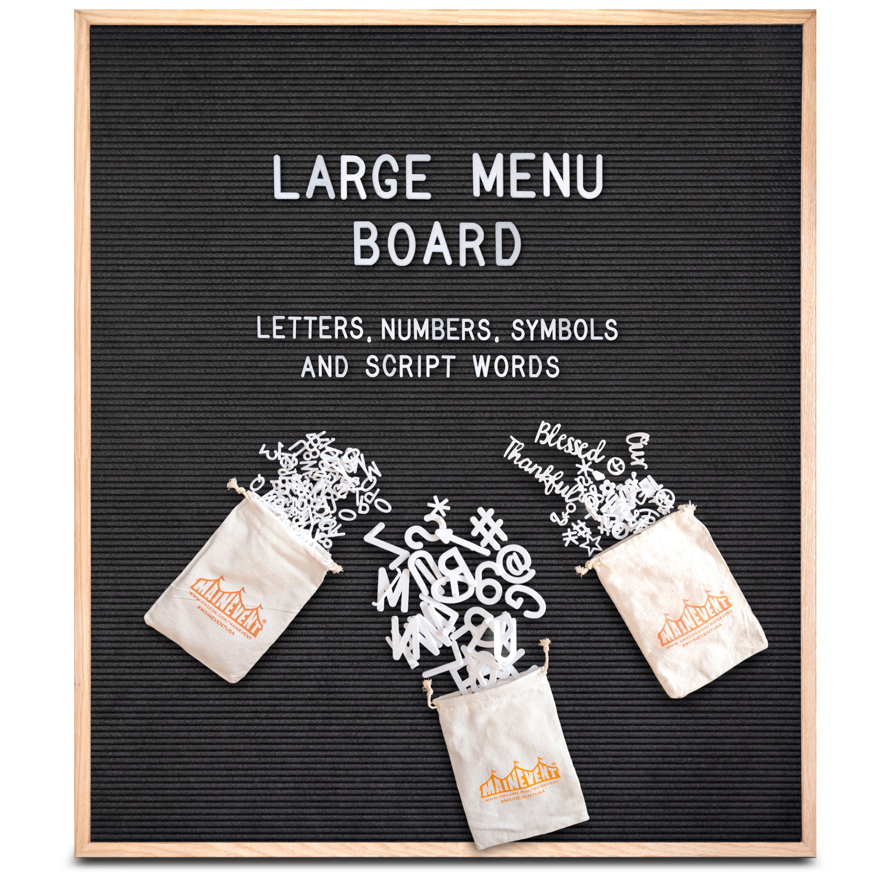 Extra Large 24x30 Inch Felt Letter Board With Oak Frame - Changeable Message Board For Business & Home Extra Large 24x30 Inch Felt Letter Board With Oak Frame - Changeable Message Board For Business & Home
