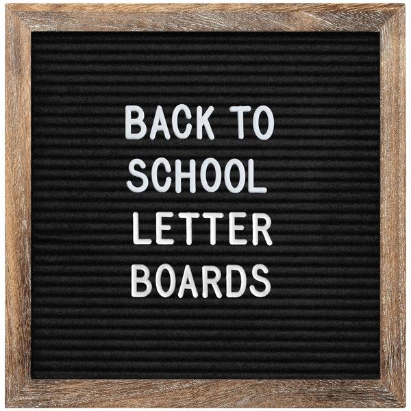 felt letter board message board 10x10 inch black brown