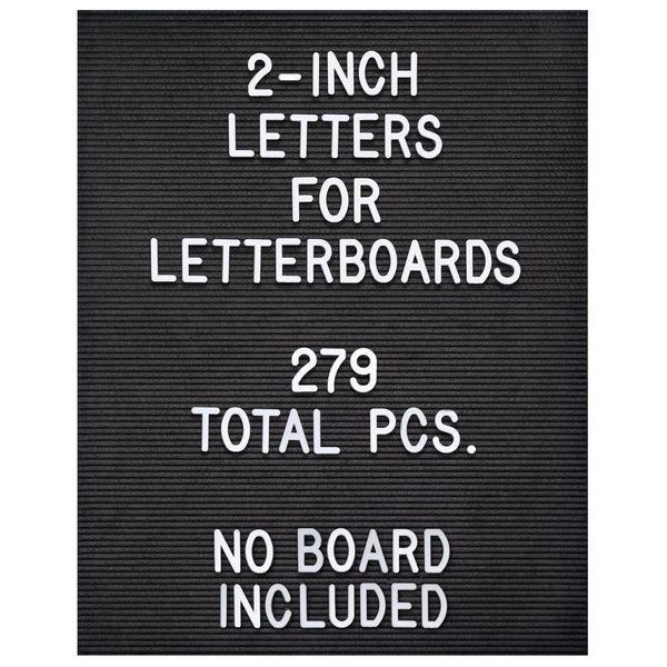 Extra Letters 2 Inch (NO BOARD INCLUDED)