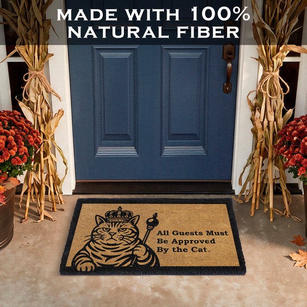 Black Cat Approved Doormat 30x17 Inch
