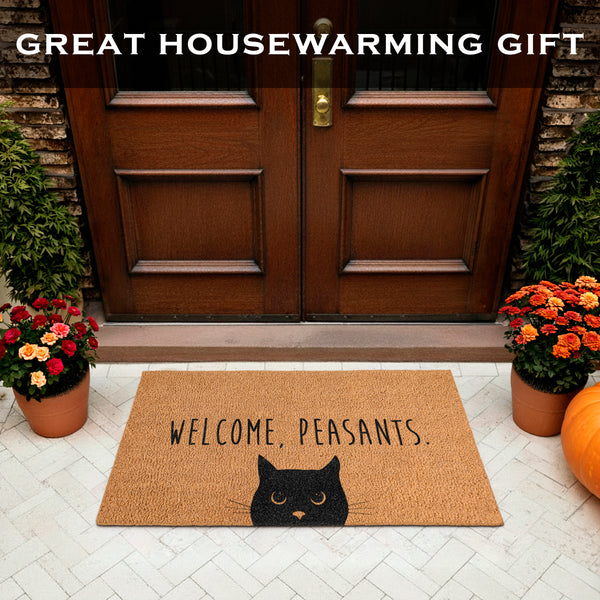 Welcome Peasants Door Mat Large 48x24 Inch