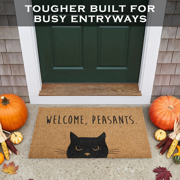 Welcome Peasants Door Mat Large 30x17 Inch