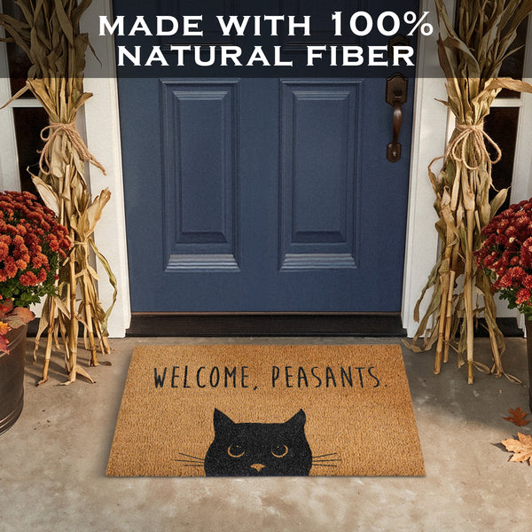 Welcome Peasants Door Mat Large 30x17 Inch