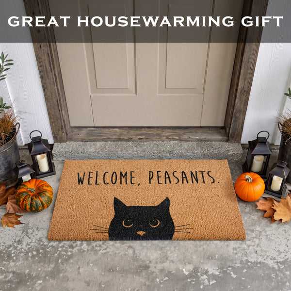 Welcome Peasants Door Mat Large 30x17 Inch