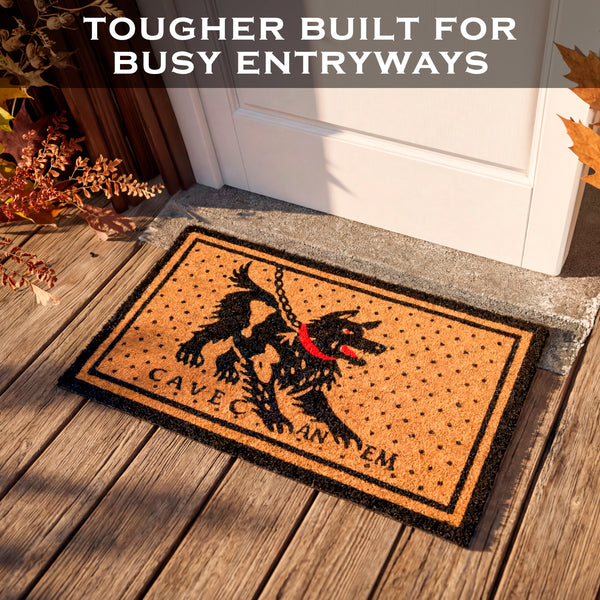 Cave Canem Dog Door Mat 30x17 Inch
