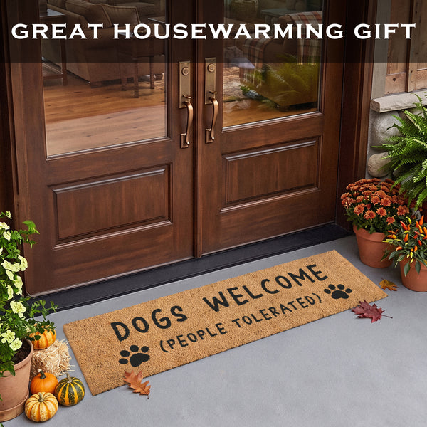 Dogs Welcome People Tolerated Large Door Mat 50x15 Inch