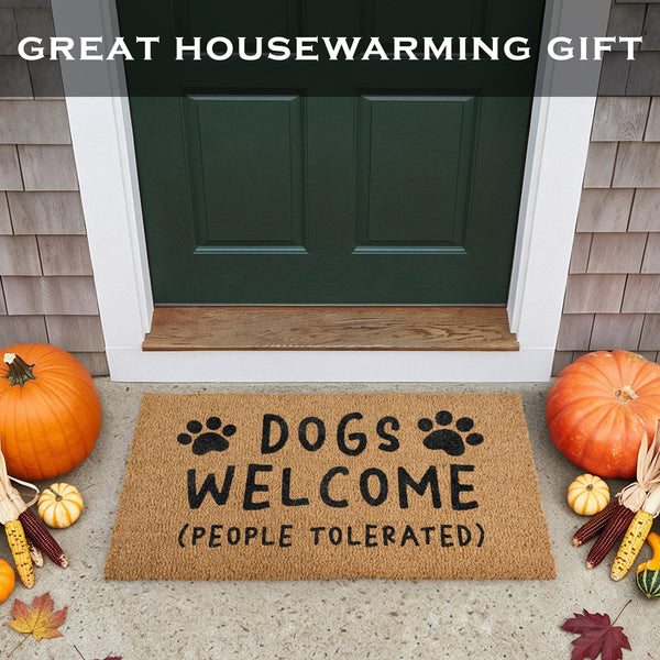 Dogs Welcome People Tolerated Door Mat 30x17 Inch
