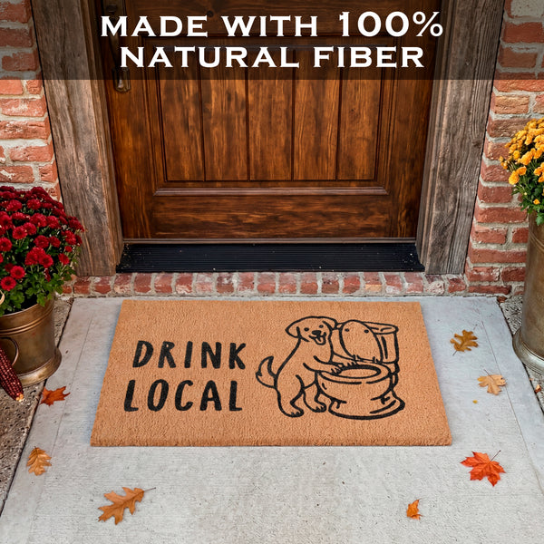 Drink Local Door Mat 30x17 Inch
