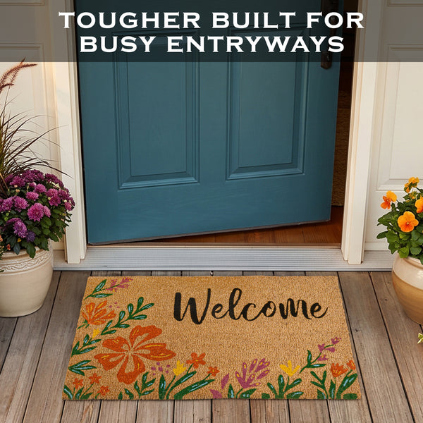 Flowers Doormat 30x17 Inch