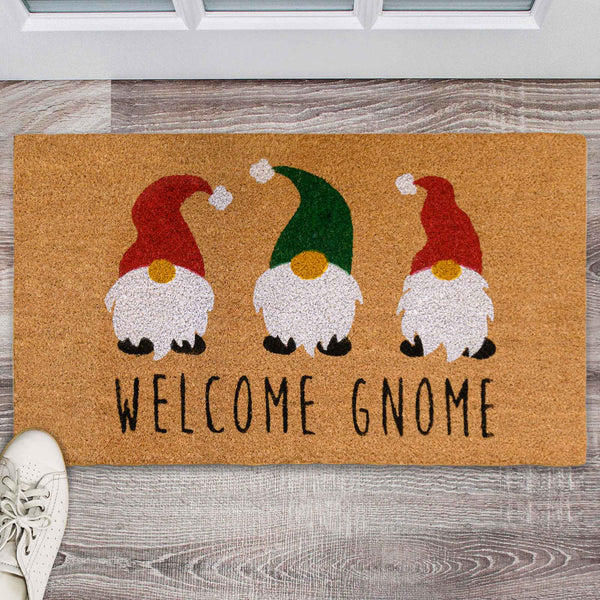 mats, welcome mats, winter, gnome, christmas, xmas themed mats, holiday, thanksgiving