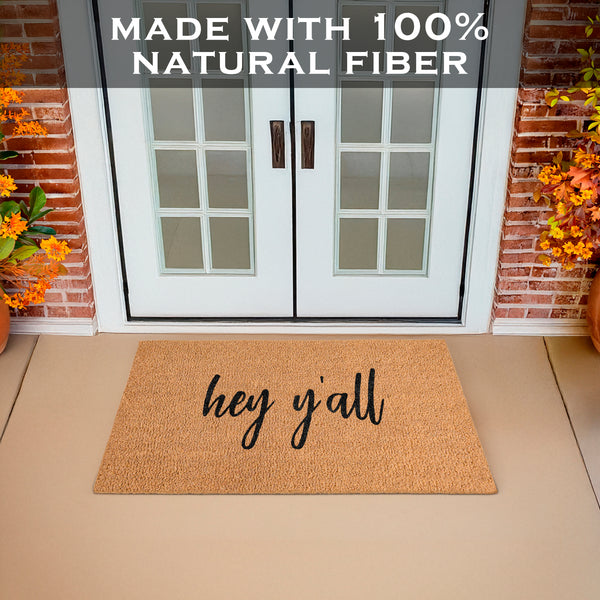Hey Y'all Door Mat 48x24 Inch