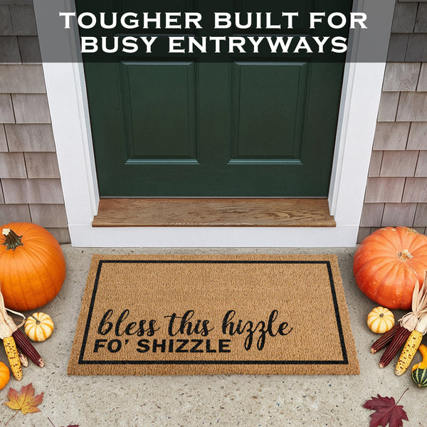 Bless This Hizzle Fo Shizzle Coir Door Mat 30x17 Inch
