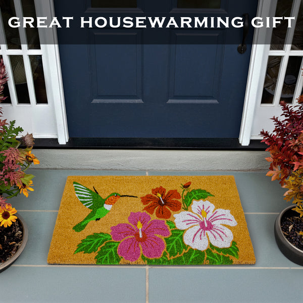 Hummingbird Coir Door Mat 30x17 Inch