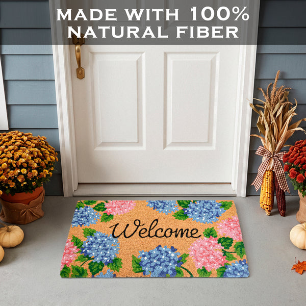 Hydrangea Door Mat 30x17 Inch