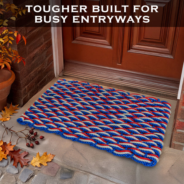 Lobster Rope Mat Patriotic 30x17 Inch