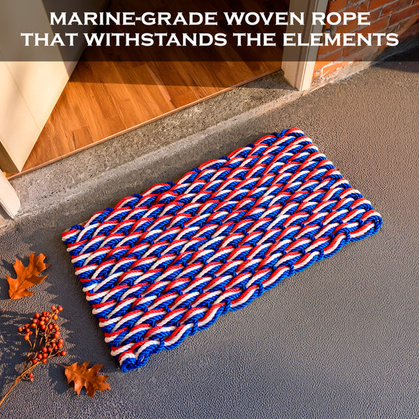 Lobster Rope Mat Patriotic 30x17 Inch