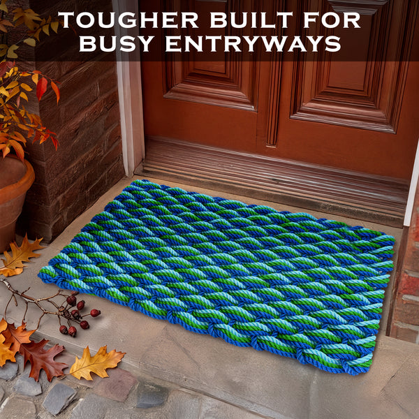 Lobster Rope Mat Seafoam 30x17 Inch