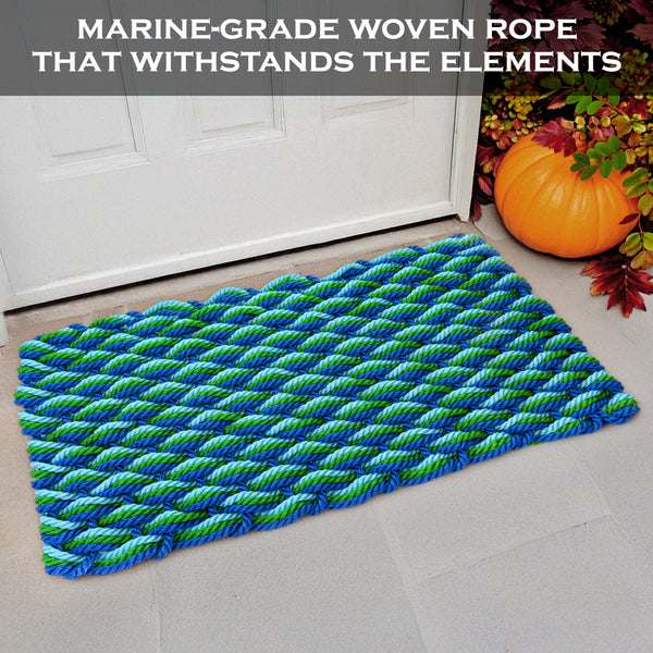 Lobster Rope Mat Seafoam 30x17 Inch