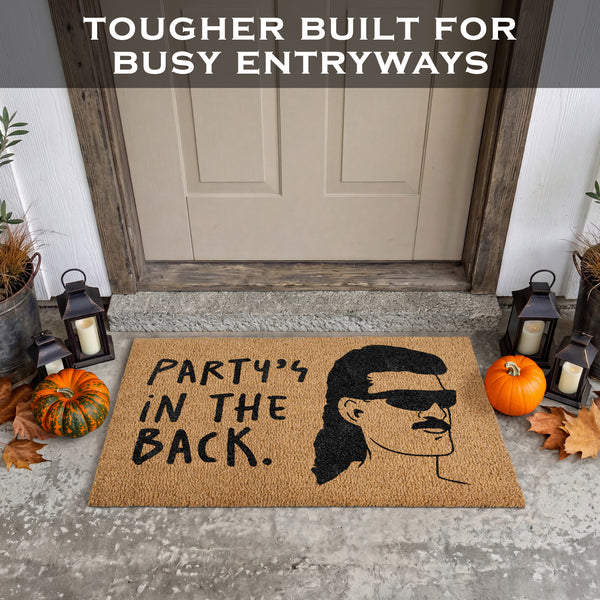 Party's in The Back Coir Door Mat 30x17 Inch