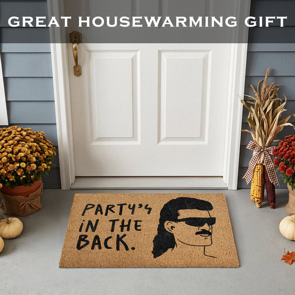 Party's in The Back Coir Door Mat 30x17 Inch