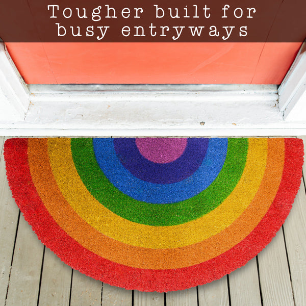 MAINEVENT Rainbow Halfmoon Doormat