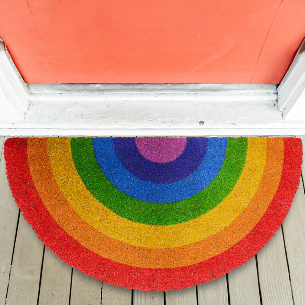 MAINEVENT Rainbow Halfmoon Doormat