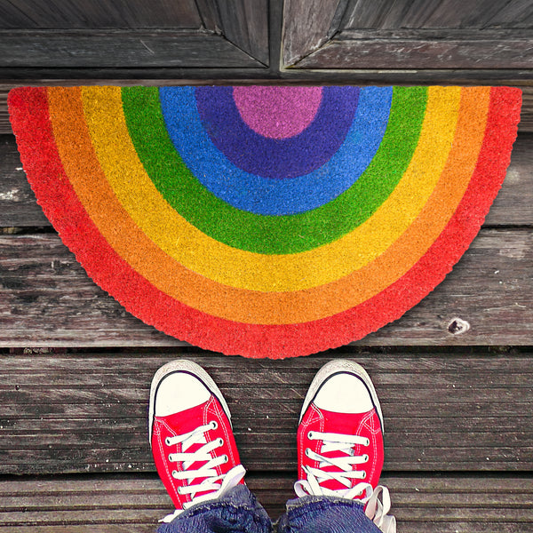 MAINEVENT Rainbow Halfmoon Doormat