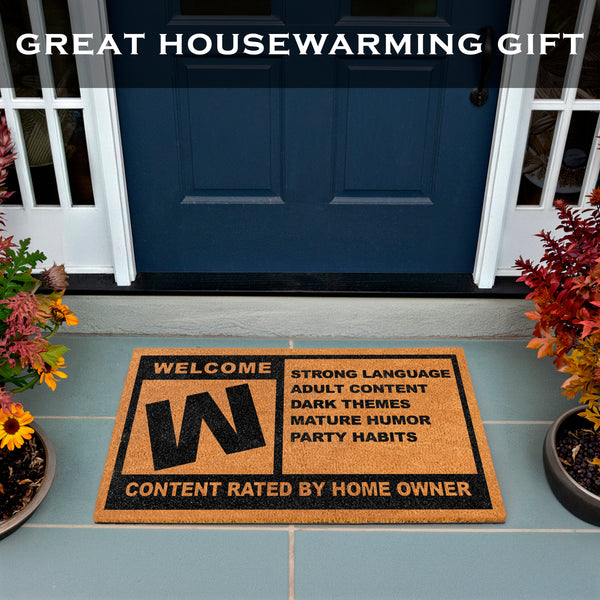 RGamer Mature Rating Door Mat Outdoor 30x17 Inch