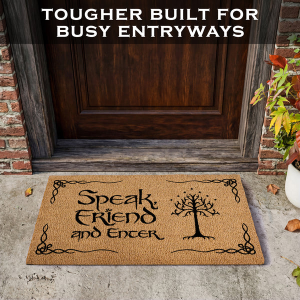 Speak Friend and Enter Doormat 30x17 Inch