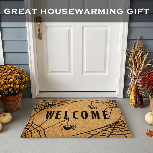 Spiderweb Fall Doormat 30x17 Inch