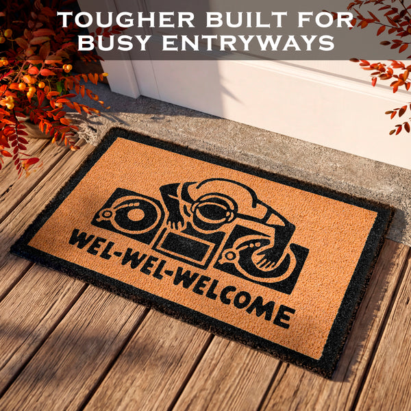 Wel-Wel-Welcome DJ Door Mat 30x17 Inch