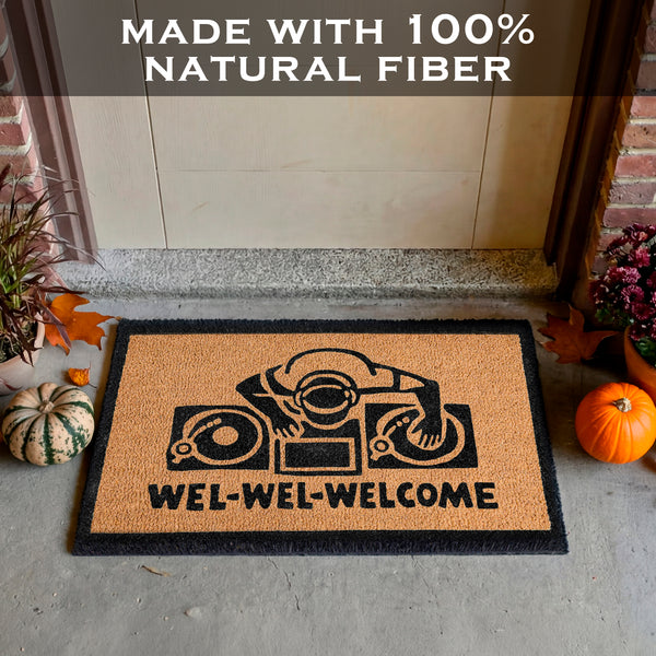 Wel-Wel-Welcome DJ Door Mat 30x17 Inch