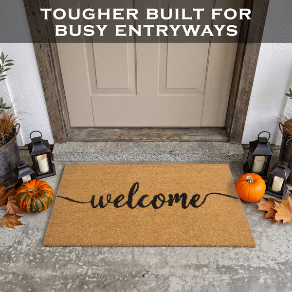 Outdoor Welcome Mat 30x17 Inch Script