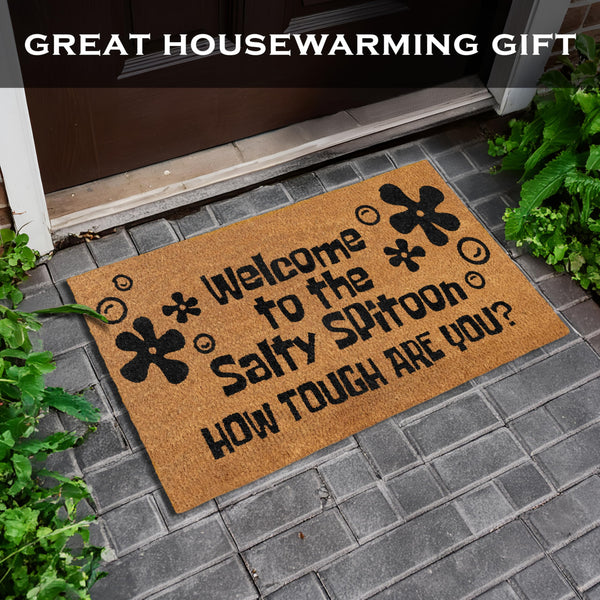 salty spitoon funny coir outdoor mat 