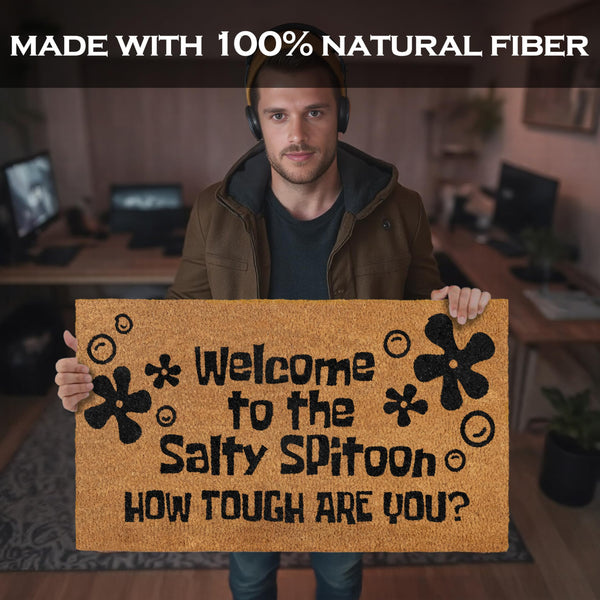 salty spitoon funny coir outdoor mat 