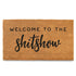 welcome to the shitshow funny coir outdoor mat 